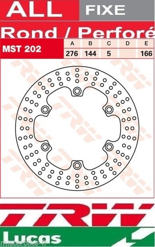 Disque De Frein Arrière TRW Lucas MST 266 EC Pour KTM EXC 200 1998 - Neuf Sous Emballage