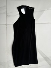 NWT Zara Black Asymmetrical Mini Dress S