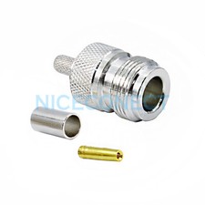 N type Female Jack Crimp Connector For RG58 LMR195 RG142 RG400 Cable straight