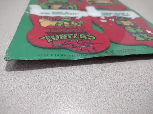Teenage Mutant Ninga Turtles Mini Christmas Stockings ©1990 New - Picture 12 of 14