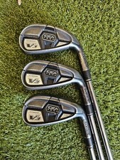 3 Adams Idea Tech Hybrid V3 irons, 7, 8 and PW, Stiff Flex Steel shafts