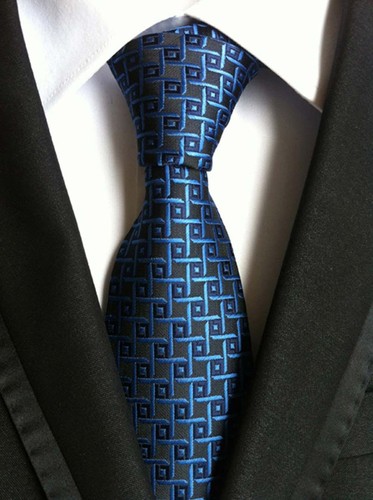 Red Striped Plaid Necktie - Yellow Silk Jacquard Tie Mens Fashion Accessories - Picture 24 of 48