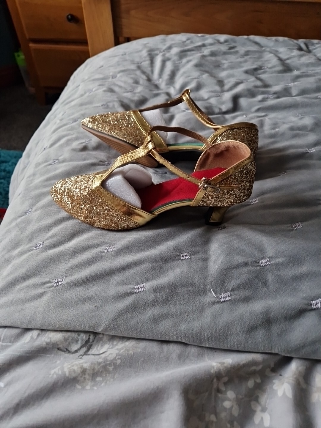 Ladies gold shoes size 6 BNWOB eBay