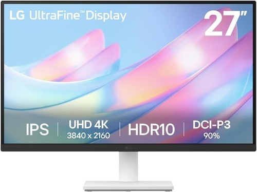 LG Monitor 27 inch 4K UHD IPS Monitor UltraFine HDMI Display Port HDR10 White . - 第 1/24 張圖片