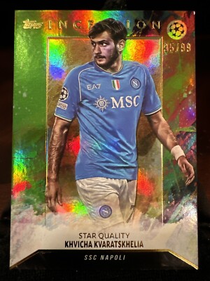 Khvicha kvaratskhelia rc 99シリ Kvicha Kvaratskhelia 2023-24 Topps Inception Star Quality