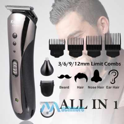 Men's Beard Trimmer Hair Clipper Waterproof Electric Body Shaver Grooming Kits