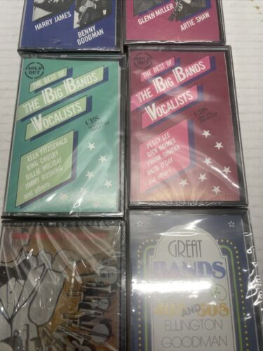 Lot of 6 New The Best Of Big Bands Cassettes Harry James Benny Goodman Vocalists - Picture 3 of 4