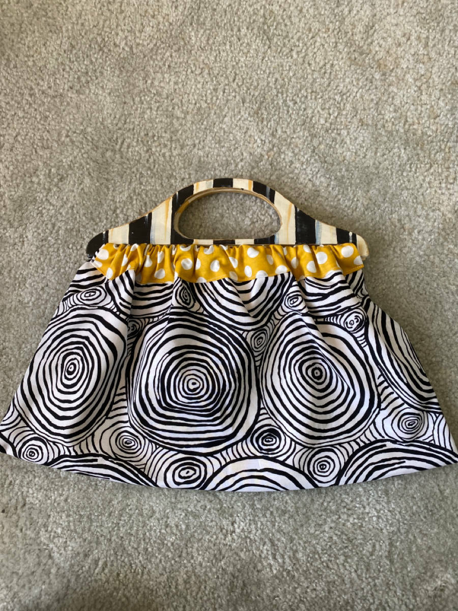 Knitting Bag Handbag Kaffe Fassett Collective Fabrics Onion Polka Dot Reversible