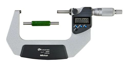 Mitutoyo 293-333-30 Coolant Proof Micrometer, 3-4"/76.2-101.6mm Range, .00005"