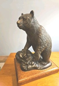 bronze bear sculpture