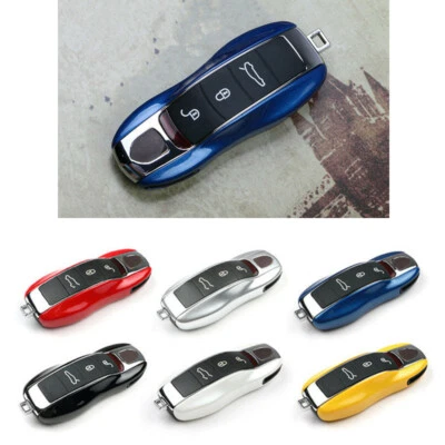 Luxury Remote Key Case Shell Cover Trim For Porsche 911 Macan Panamera Cayenne