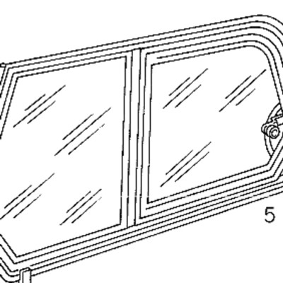 Bay strip Unimog 421 406 straight window convertible side window No. 303