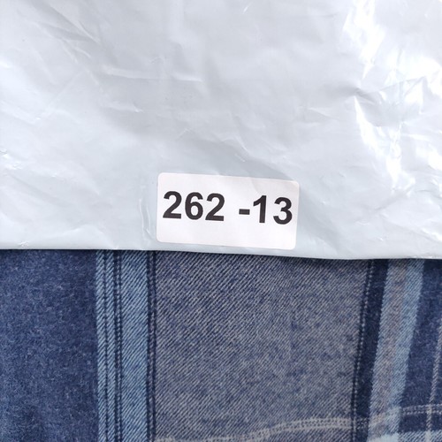 Old Navy Button Up Shirt Mens Medium Blue Regular Fit Flannel Plaid Long Sleeve - Picture 7 of 7