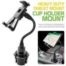 Car Cup Holder Universal Tablet / iPad Mount Gooseneck 360 Degree Adjustable
