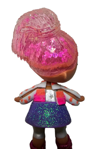 Bambola a sorpresa LOL Figura 8 Ice Skater Glitter Globo Inverno Discoteca Rosa Scintillante - Foto 6 di 8