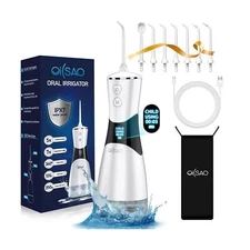 Water Dental Flosser Cordless for Teeth, 350 ML Advanced Water Picks Flossing...