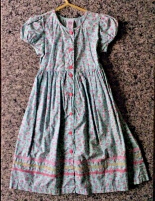 NEW! Girls APRIL CORNELL Cornelloki DRESS Boutique Turquoise Aqua Floral  Tea 3-5