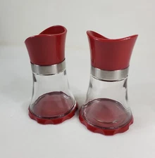 Kuhn Rikon Swiss Design Spice Herb Grinder Salt Pepper Mill - Set Of 2 - Red