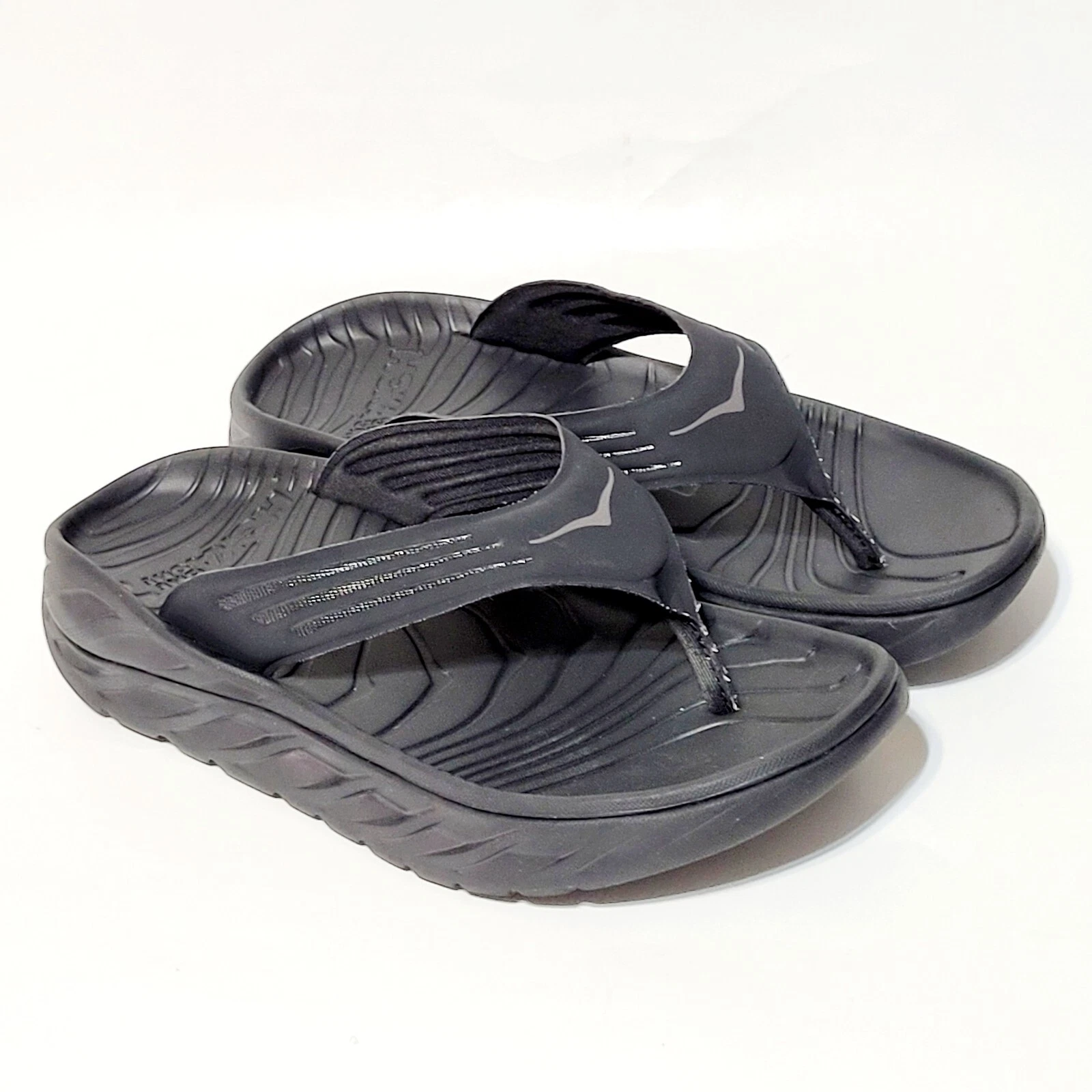 Sandali infradito Hoka One One Ora recupero nero scuro gabbiano tanga Wms 9US Mns 7