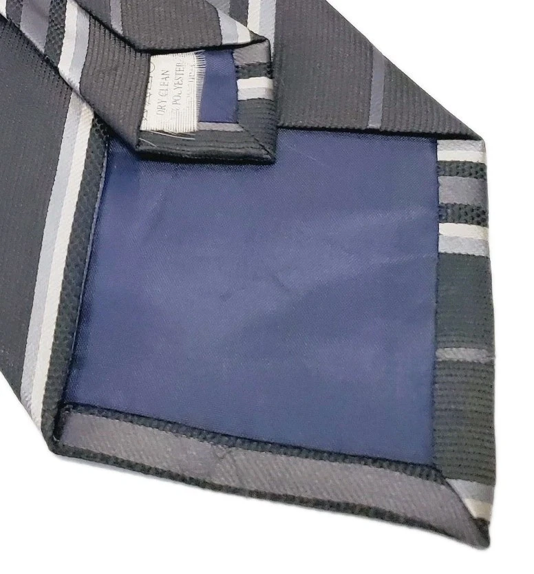 Corbata Fratello Patrón Rayas Negras Para Hombre Cuello Corbata Tela Jacquard 58x3.5" Foto 4 de 4