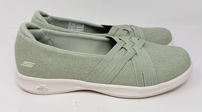 Skechers Goga Mat Sage Green Shoes Size 10 Wide 136321W