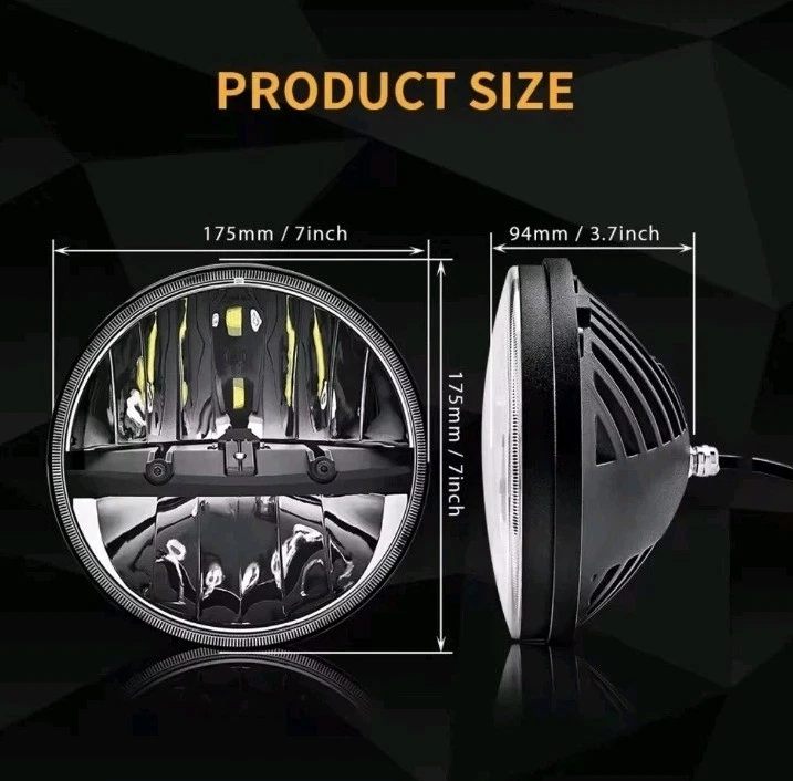 Paar 7 Zoll LED Front Scheinwerfer für Land Rover Defender Jeep  T3 G Klasse - Bild 3 von 4