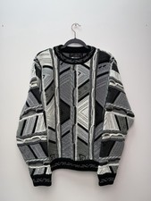 Vintage 90s Protege Coogi Style 3D Knit Pullover Sweater USA Made Size Medium