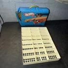 Vintage Hot Wheels 24 Car Collector's Case Blue Redline Era 1975 Intact Trays!
