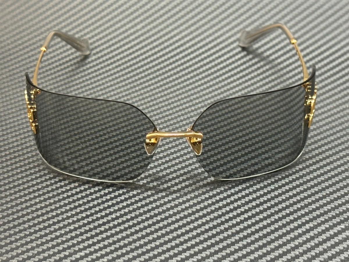 MIU MIU MU 54YS 5AK30B Gold Light Grey Women's 80 mm Sunglasses | eBay