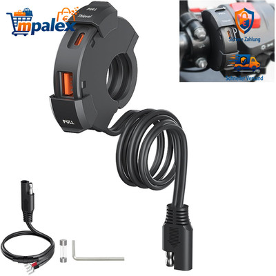 USB C Steckdose Motorrad Ladegerät 48W QC3 PD Type-C