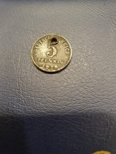 Silberne 5 Pfennig Münze 1918 Deutsches Kaiserreich als Anhänger verwendet!