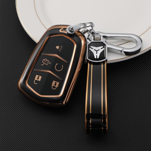 TPU Smart Key Fob Cover Case 5 Button For Cadillac CTS XTS SRX XT5 XT4 XT6 ATS - Picture 11 of 11