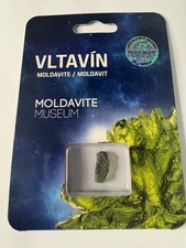 Genuine Czech Moldavite in Certified Blister Pack (1.31g)  Exact Piece Pictured