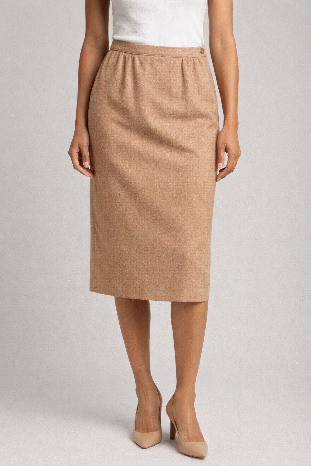 Pendleton Virgin Wool Beige Knee Length Pencil Sk… - image 2