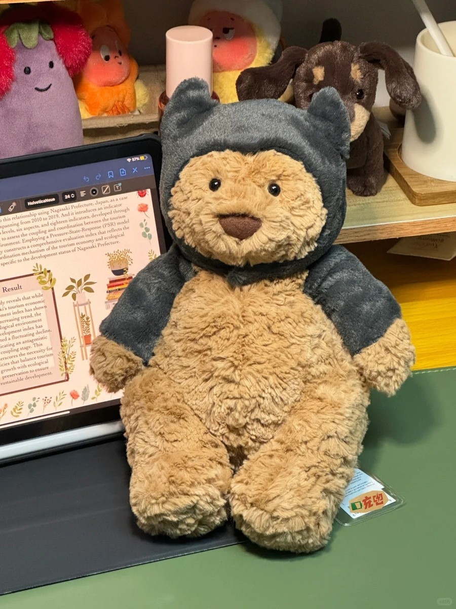 Bartholomew Bat Barcelona Bear 26cm Soft Plush Toy Jelly Cat