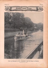 Eröffnung Teltow-Kanal - Schiff Alexandria - Kanal Glienicke - 1906 ~21x29cm