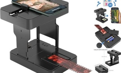Mobile Film Scanner 35mm Slide & Negative Scanner Slide Viewer, Charcoal Gray