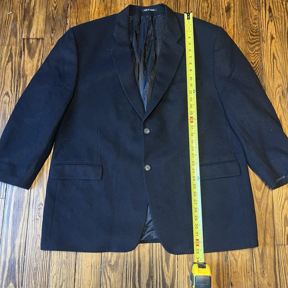 Chaqueta Polo Ralph Lauren De Colección 100% Cabello Camel Azul Marino Abrigo Deportivo Para Hombre 48R-50R Foto 2 de 4