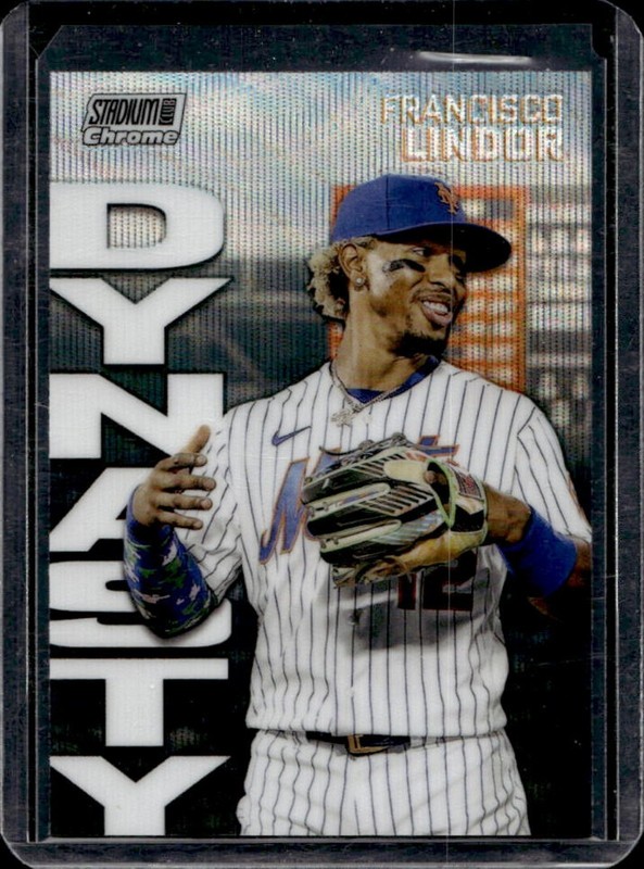 2022 Stadium Club Chrome Francisco Lindor Dynasty and Destiny Wave Refractor #8A