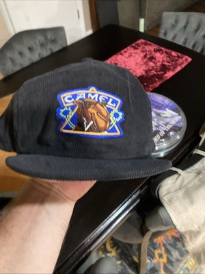 Vtg Joe Camel Smooth Character Corduroy Cap Hat 90s Cigarette Promo Original Box
