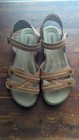 Women's Brown Cushionaire Leather Straps Sling back Sandals Size 7.5 — photo 1