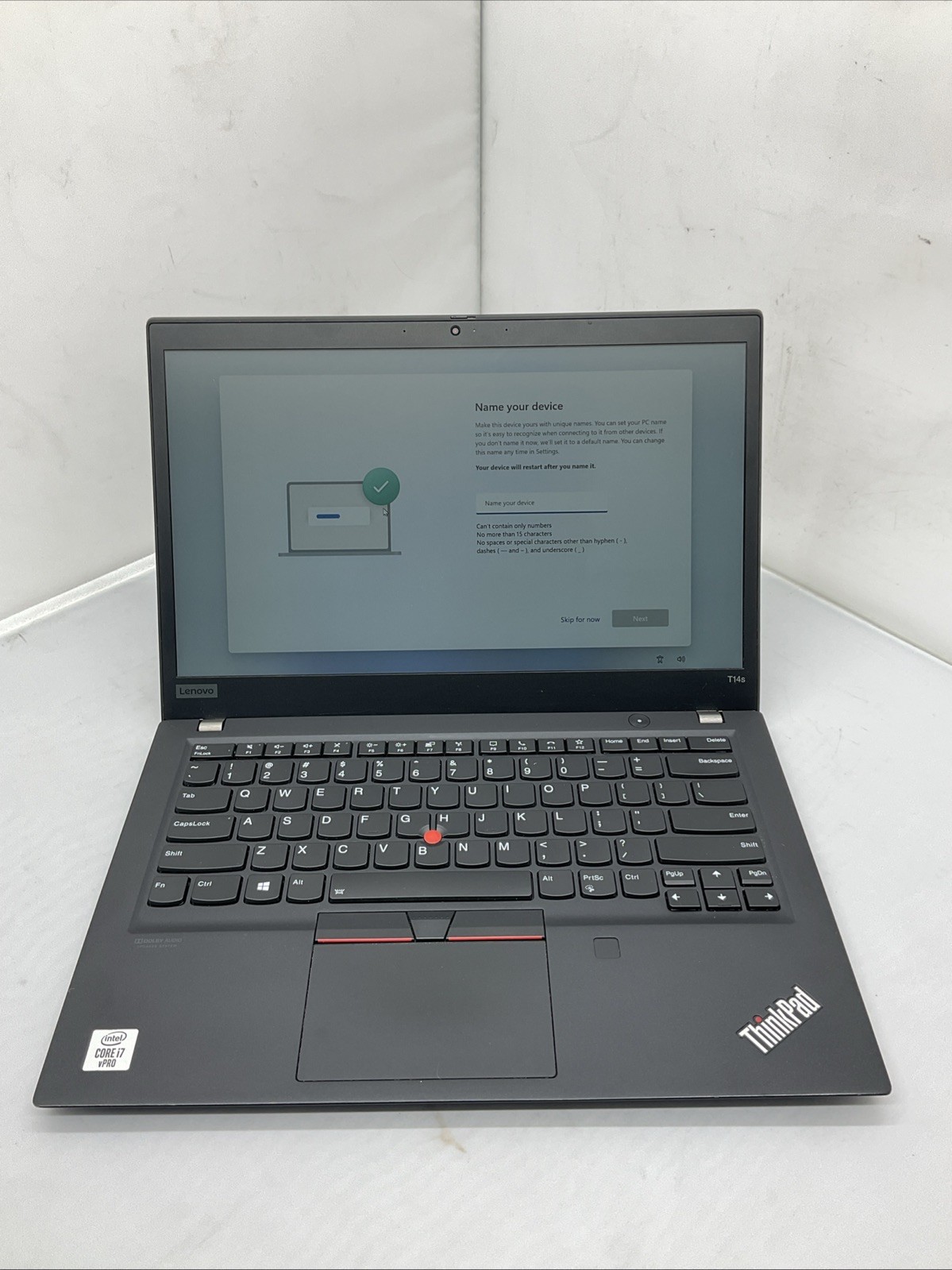 Lenovo T14s Gen 1, 14-Inch Laptop, with Intel Core i7 10th Gen., 256 GB NVMe (Non-Volatile Memory Express), Windows 11 Pro