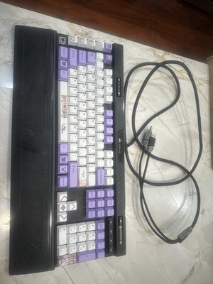 Corsair K95 RGB Mechanical Keyboard Brown Switches Custom Keycaps READ