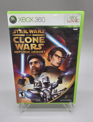 Star Wars The Clone Wars Republic Heroes Xbox 360 Tested Working w/ Case 