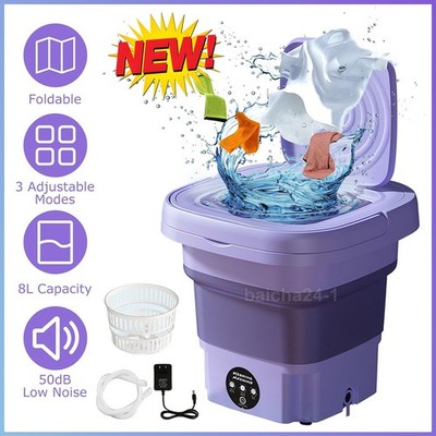 Portable Washing Machine Mini Washer Foldable Washer and Spin Dryer Small Travel