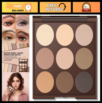 Neutral Nude Eyeshadow Palette - Matte Eye Shadow Makeup with Mirror, Vegan, Lon