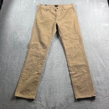 J.Crew Flex Slim Corduroy Pants Mens 30x30 Tan Khaki Fine Wale 5-Pocket Stretch
