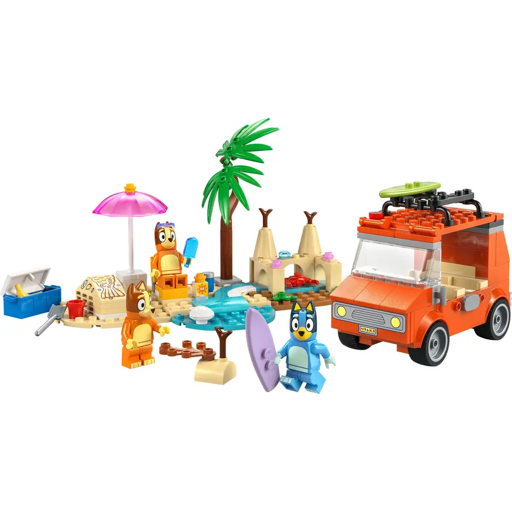LEGO Bluey: Blueys Strandausflug 11202 | Spielzeug ab 4 Jahren für Jungen und Mädchen, 3 Minifiguren inkl. Bingo & Chilli und Zubehör, Geschenk für Kinder, 133 Teile - Bild 15