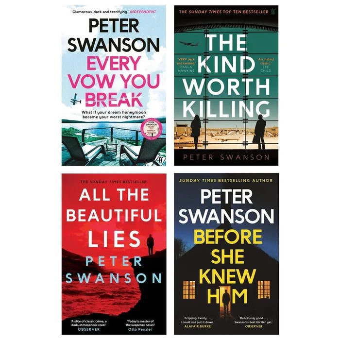 Peter Swanson Collection 4 Books Set Every Vow You Break, All the Beautiful Lie