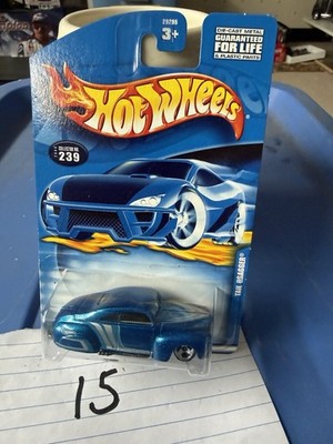 2000 Hot Wheels Mainline/Collector #239 TAIL DRAGGER Blue w/Chrome 3 Sp